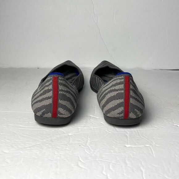 Rothy's Zebra Print Flats 8 - Black and Gray - Picture 9 of 10